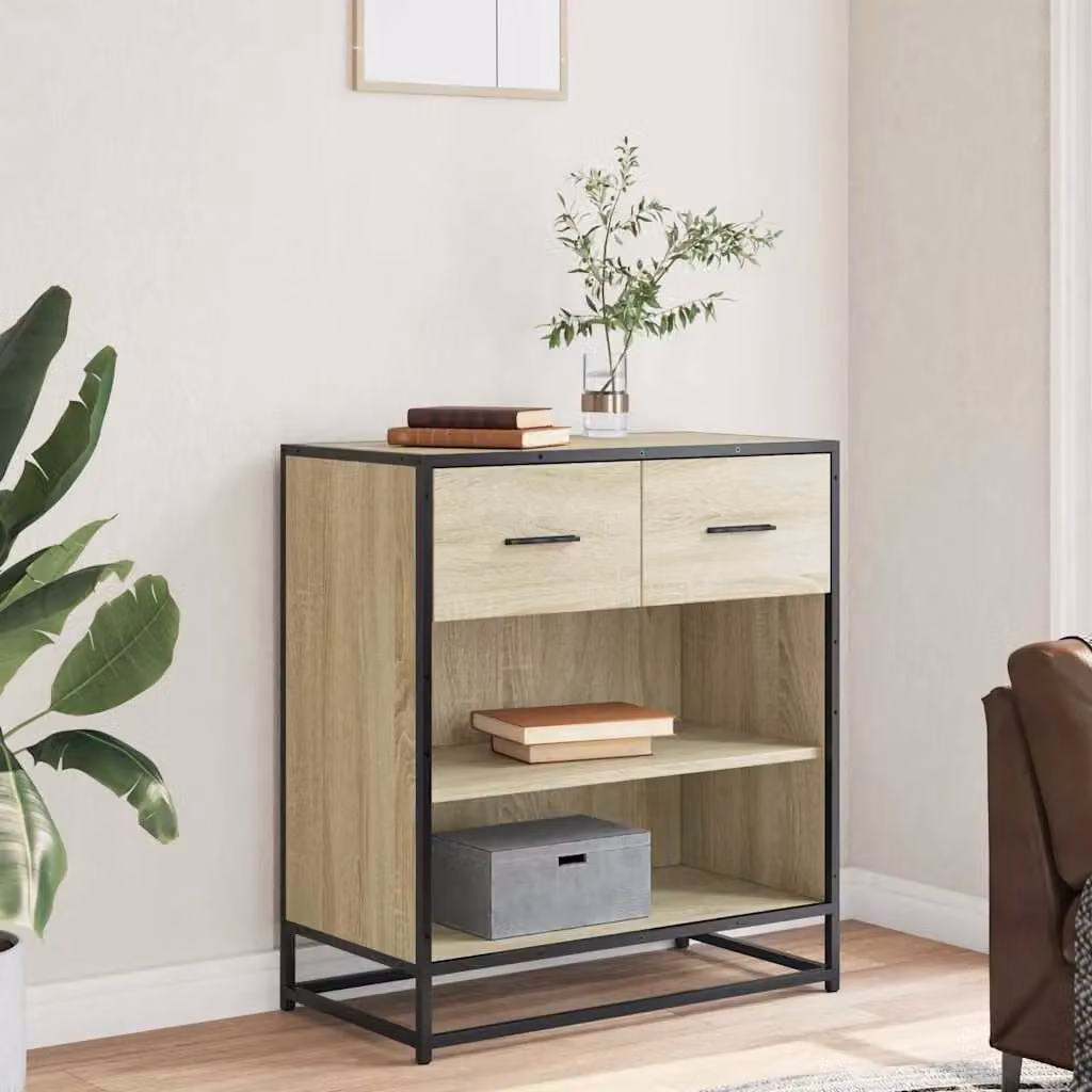 Berkfield Home Sonoma Oak Sideboard in Brown, W/D/H: 68 x 35 x 76 cm – 3