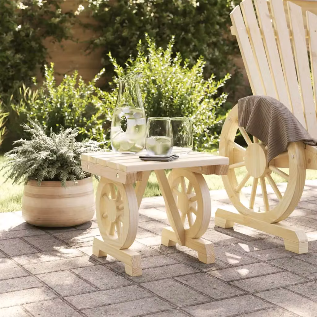 Berkfield Home Garden Footstool in Brown Solid Wood, W/D/H: 40 x 36.5 x 38.5 cm – 3