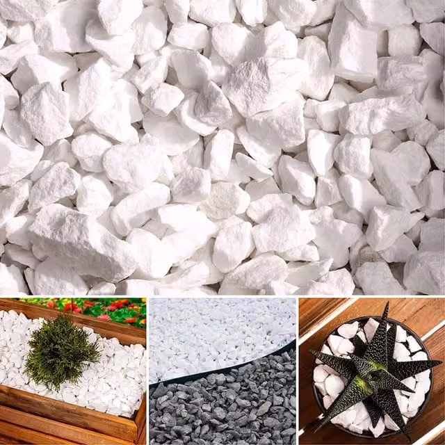 Trans-Pal Decorative Extra White Marble Chippings, 20kg Bag, White