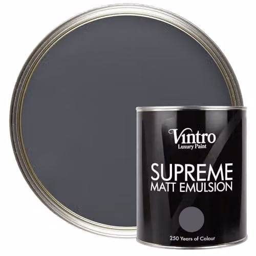 Vintro Luxury Matt Emulsion Multi Surface Paint in Wigeon Grey, 1L