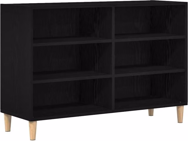 Berkfield Home Black Oak Sideboard, W/D/H: 103.5 x 35 x 70 cm