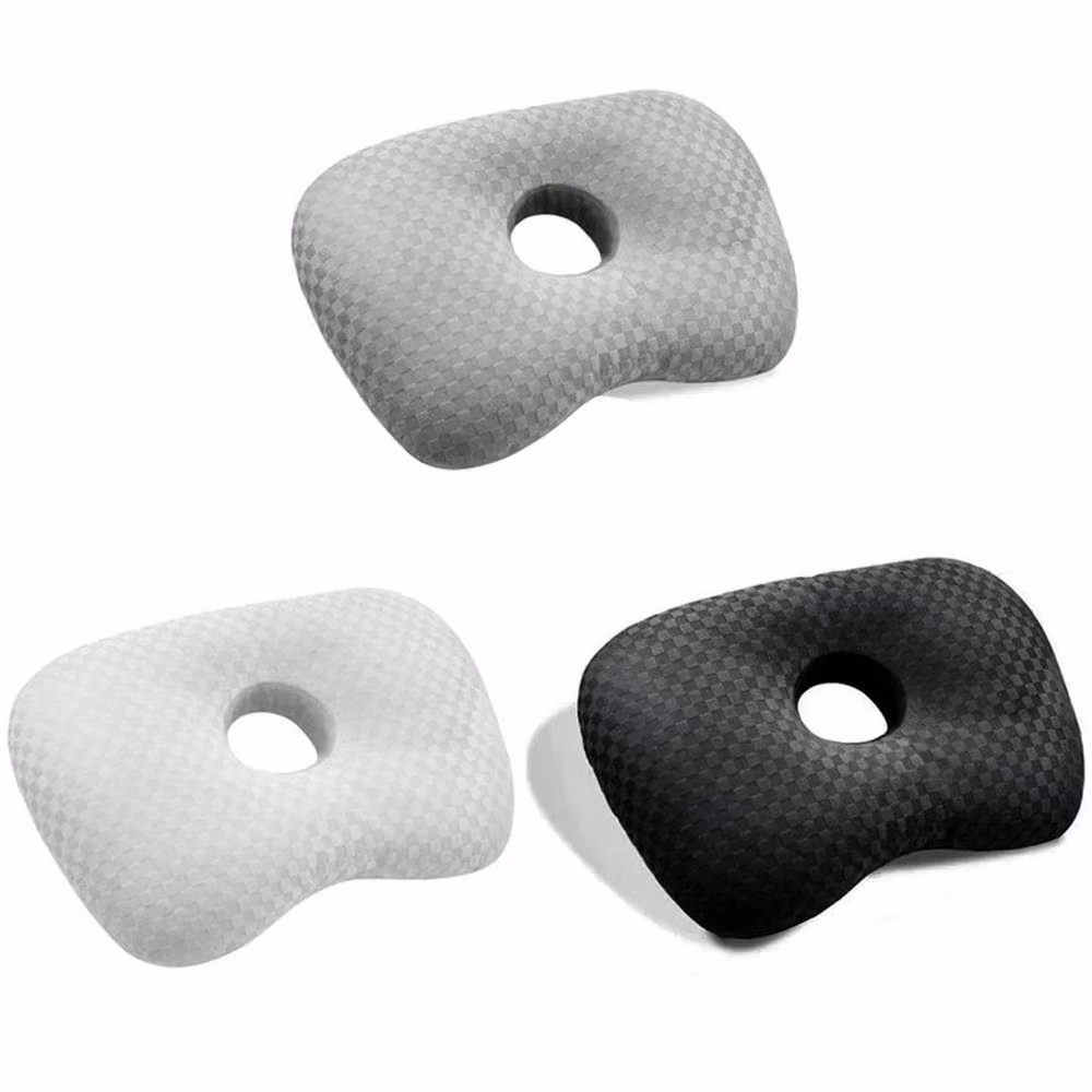 Kelvenix Black Single Pillow with Ear Hole for Ear Pain Relief and Removable Cotton Cover – 2