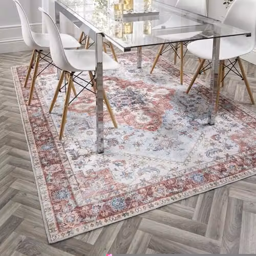 Phoenox Textiles Limited Origins Washable Marrakesh Moroccan Rug, Red and Multicolour, W: 120 cm, L: 170 cm – 2