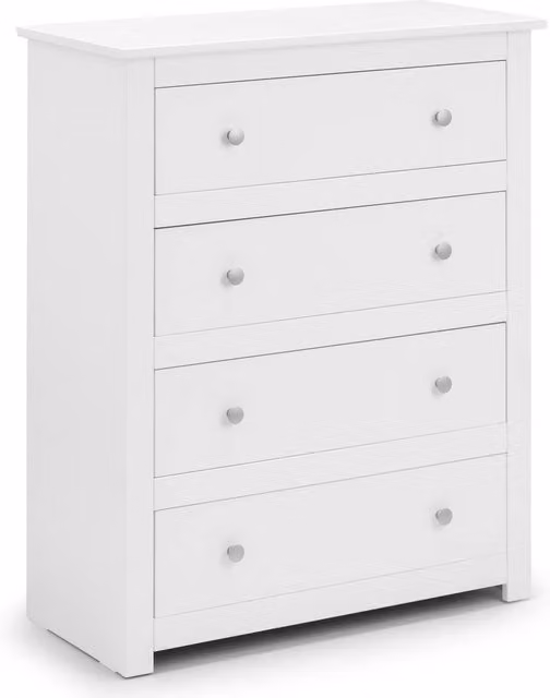 Cheshire Premium Hawthorne 4 Drawer Chest in White
