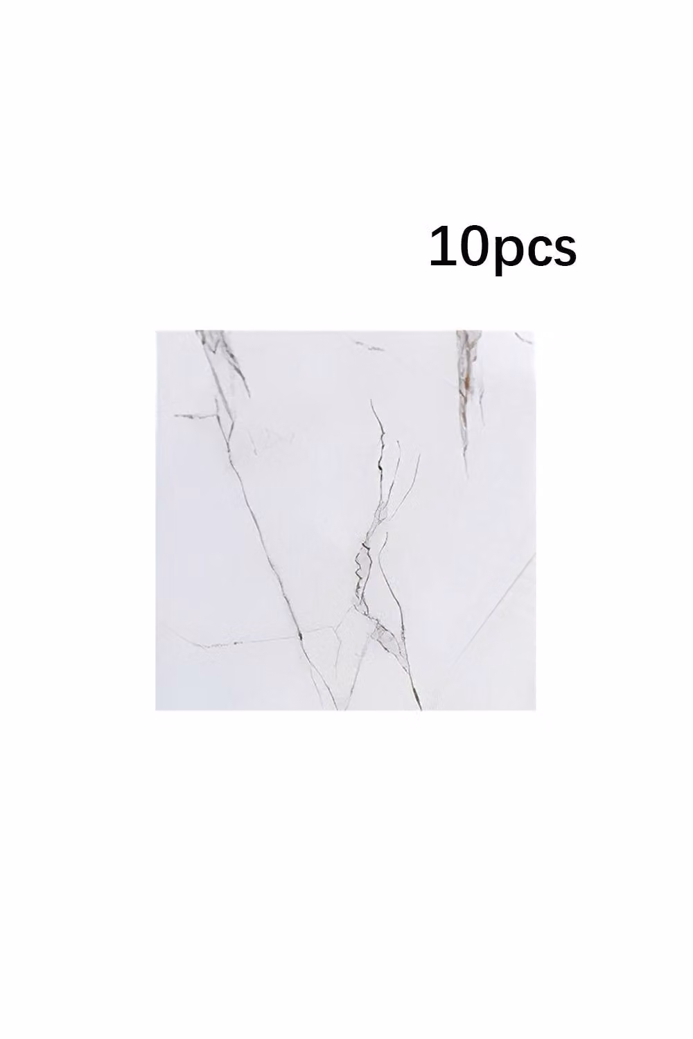 Living and Home 10pcs Self-Adhesive Statuario White Marble PVC Wallpapers, W/D/H: 40 x 40 x 40 cm – 2