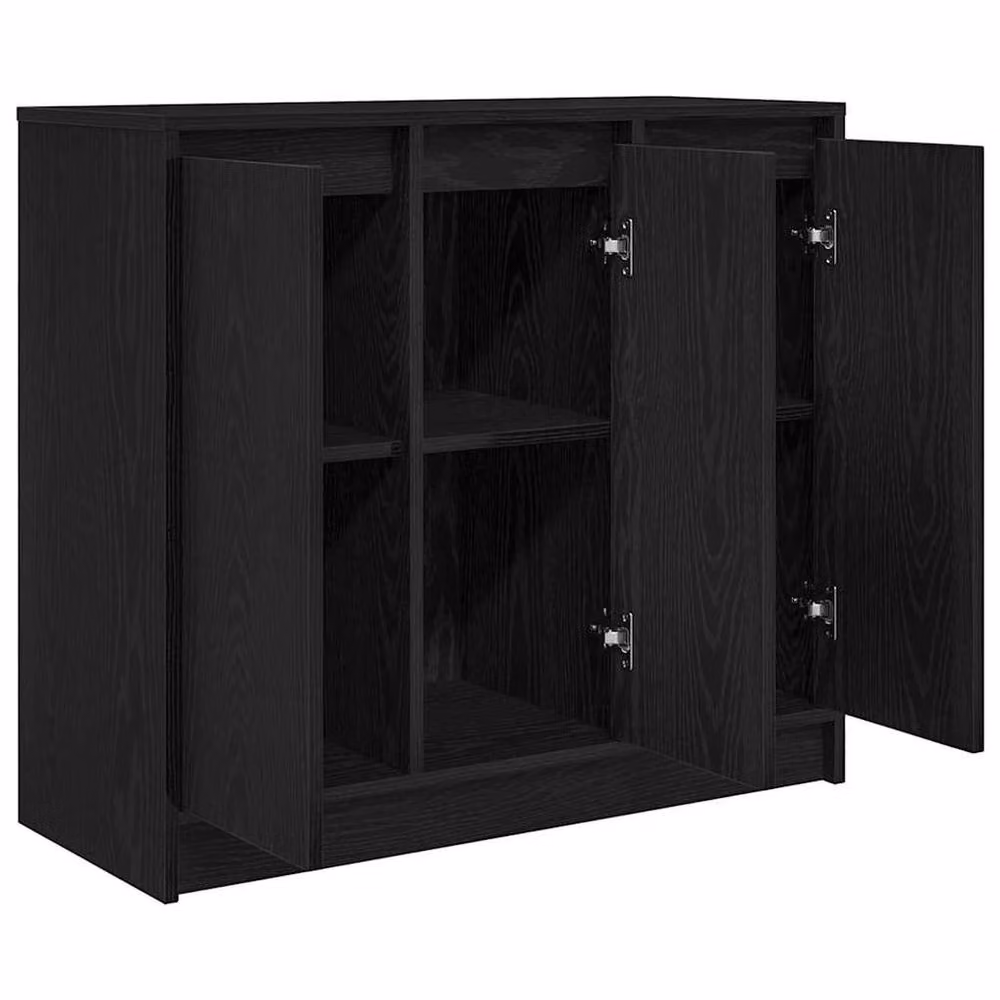 Berkfield Home Black Oak Sideboard, W/D/H: 85 x 34 x 76 cm – 3