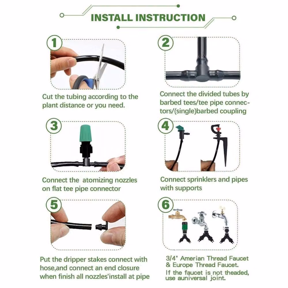 NESTLUNE 30m Automatic Drip Irrigation System with Micro Sprayer in Black – 2