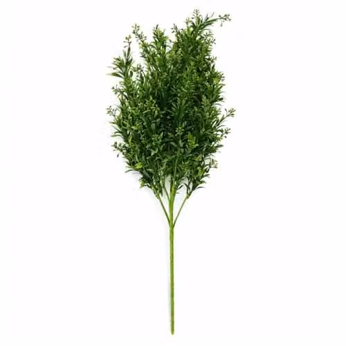 Leaf UK 75cm Artificial Rosemary Style Foliage Bush Stem in Green