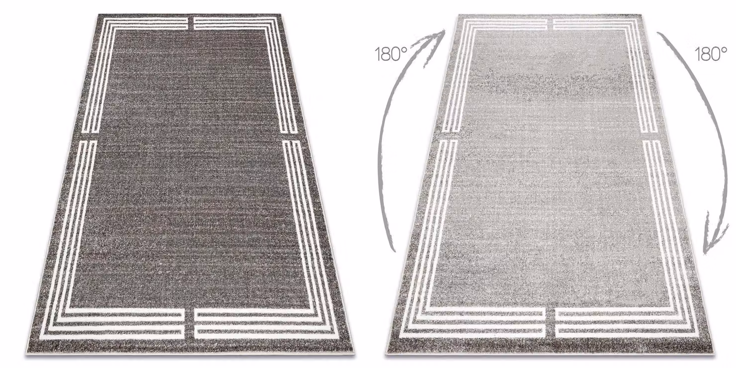 RugsX Mateo Modern Grey Rectangular Rug with High-Low Effect, W: 120 cm, D: 170 cm – 2
