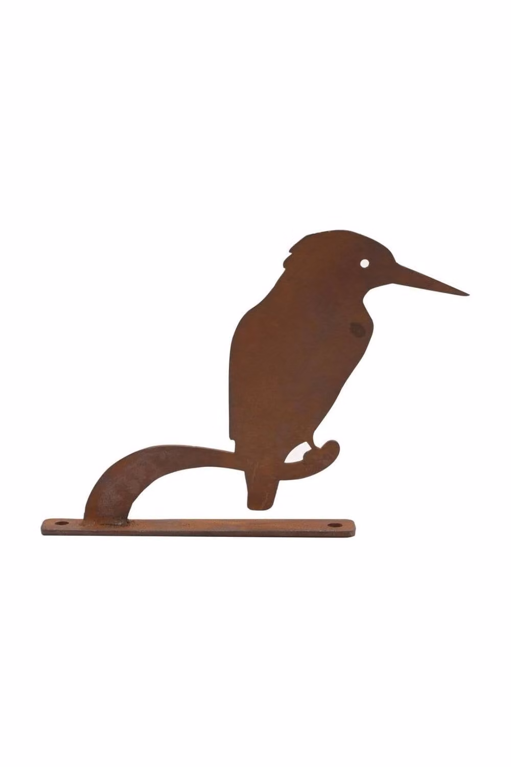 KDMD Nature Silhouette Kingfisher on Branch Metal Wall Art in Brown – 3