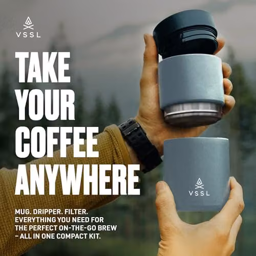 VSSL Nest Pour Over Coffee Set with 10 oz Double Walled Mug in Everglade Green – 3