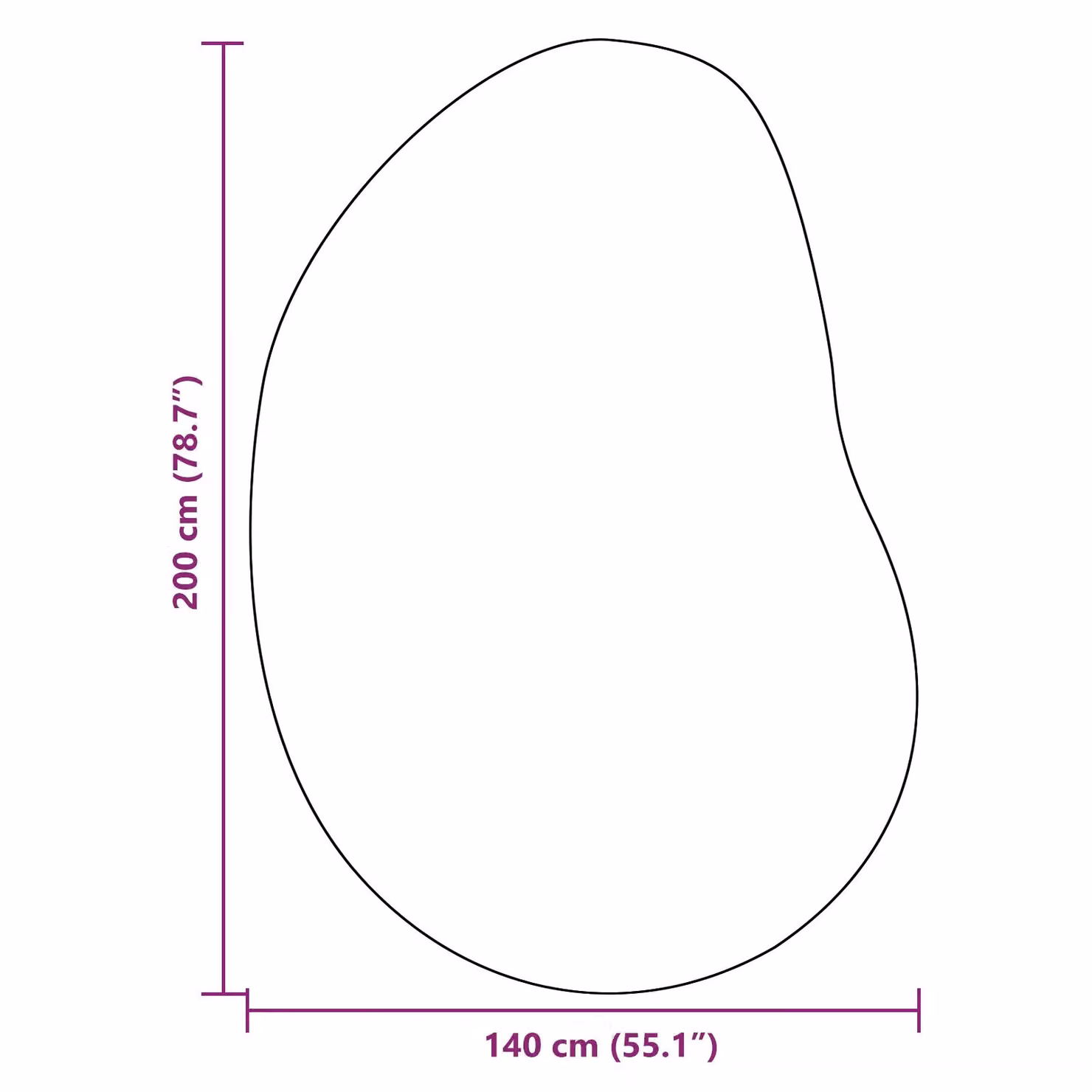 Berkfield Home Oval Area Rug in Black, Polyester and Wool, Non-Slip and Easy Care, W: 140 cm x D: 200 cm – 5