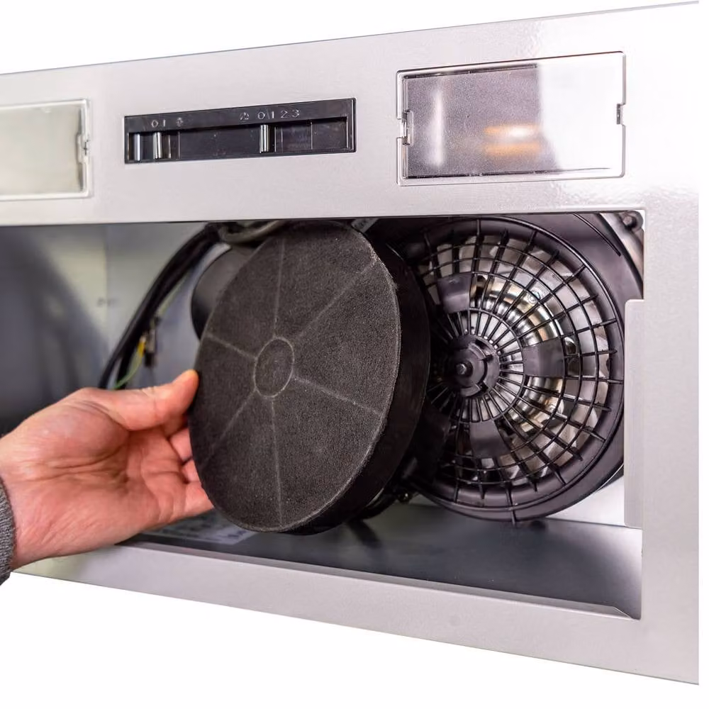 SIA Silver Built In Canopy Cooker Hood Extractor Fan with Activated Carbon Filter, Width: 52 cm – 2