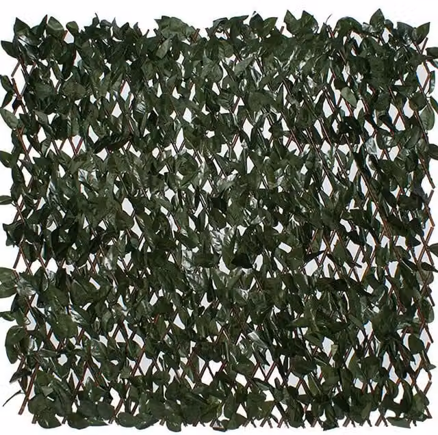 Primrose Green Woven Artificial Goat Willow Extendable Trellis Hedge