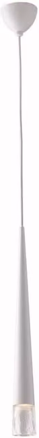 Netlighting Lancelot Slim Round Glass Ceiling Pendant Light in White with GU10 Socket