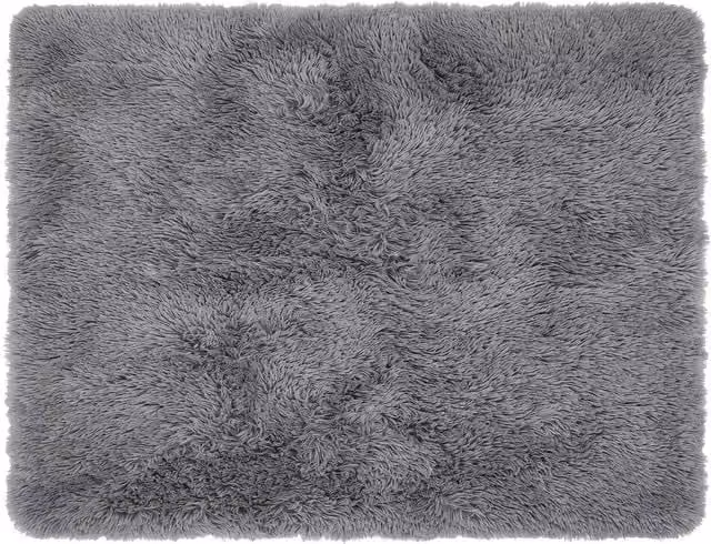 Marlow Grey Rectangular Polyester Non-Slip Soft Pile Carpet, W: 160 cm, D: 120 cm
