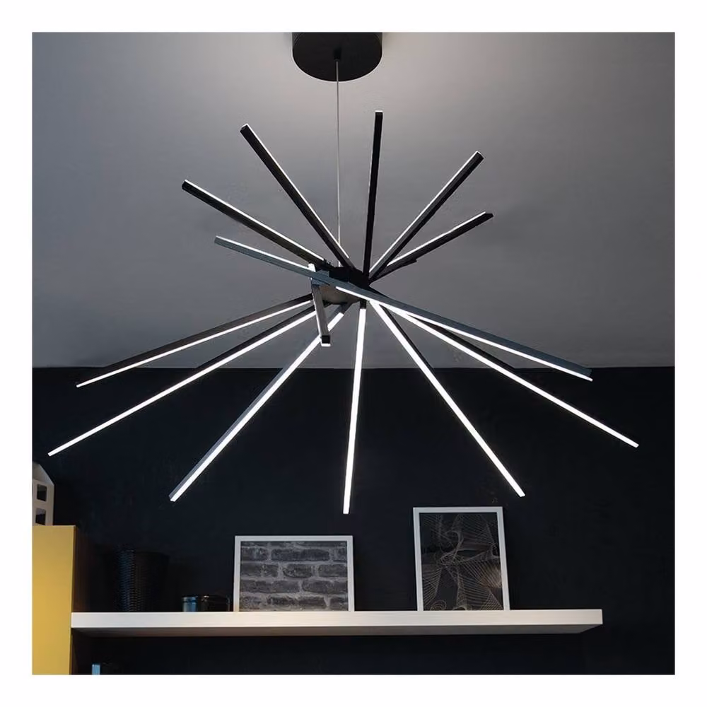Netlighting SHANGHAI LED Pendant Ceiling Light, Black, 2370lm, 4000K – 3