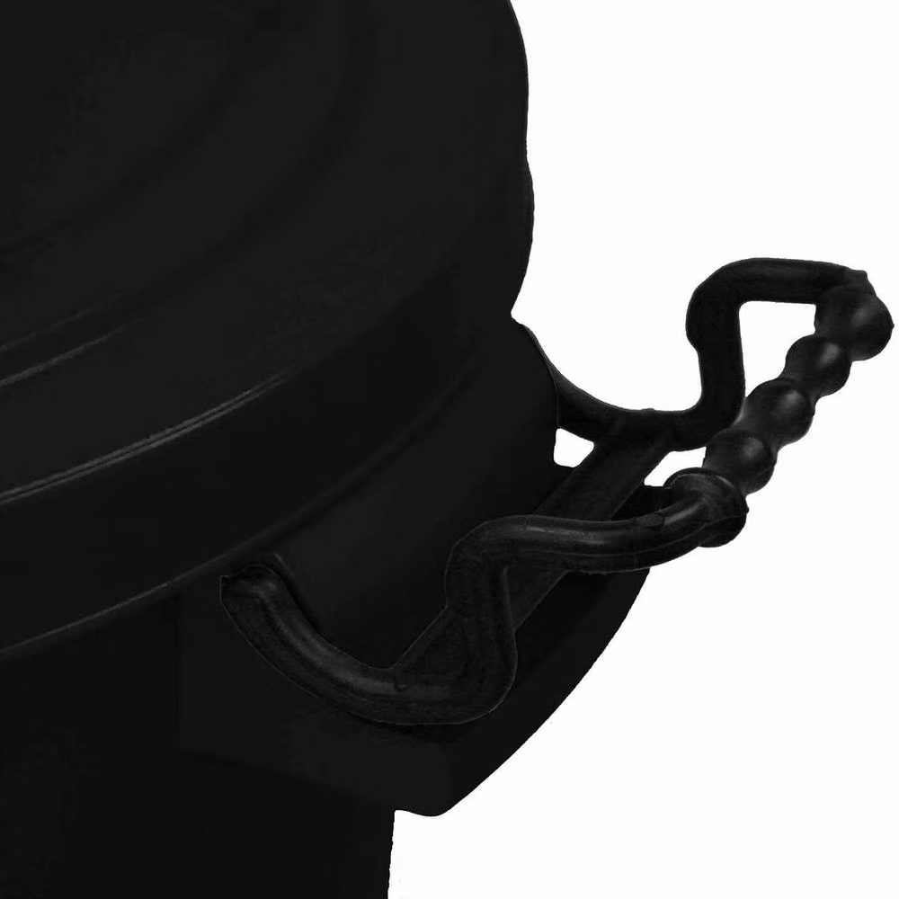 VOGREX Black 80L Plastic Garden Trash Can with Flip Lid – 4