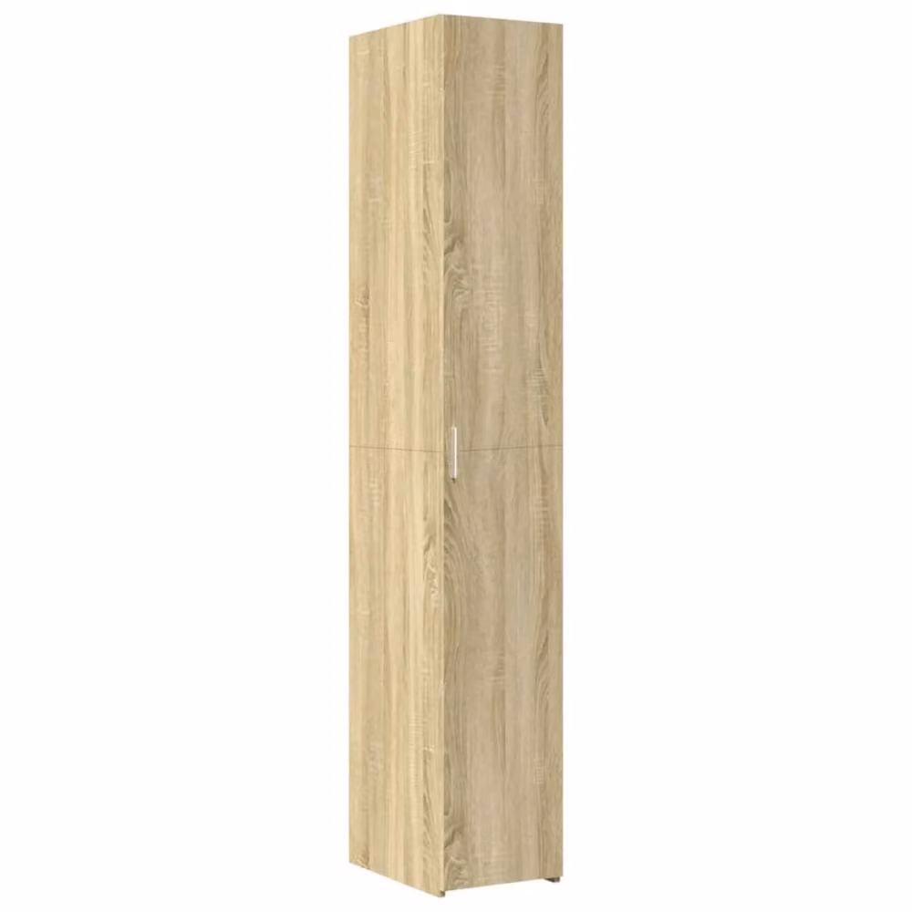 Berkfield Home Sonoma Oak Highboard in Light Oak, W/D/H: 30 x 42.5 x 185 cm