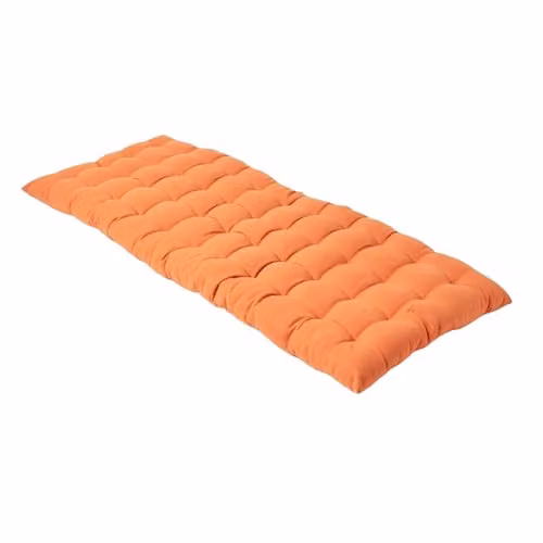 Homescapes 2 Seater Garden Bench Cushion in Orange, W: 108 cm, D: 42 cm – 1