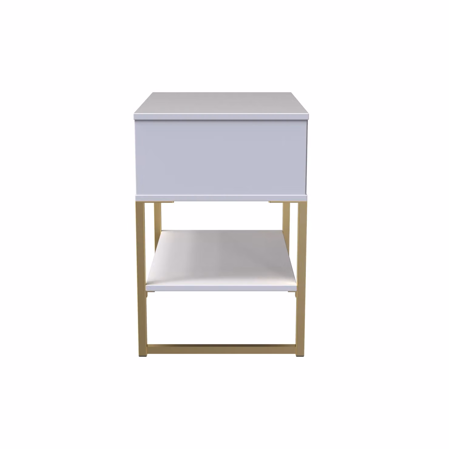 2 U Tamworth Single Open Bedside Cabinet in White and Gold – 2