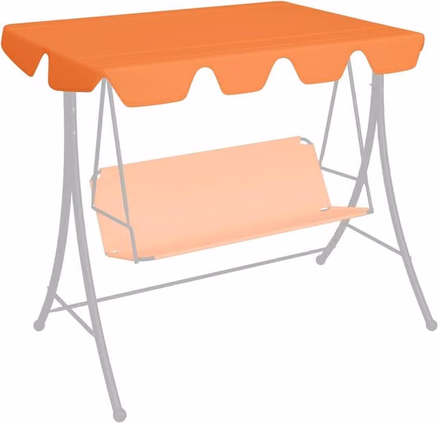 Berkfield Home Replacement PVC-Coated Garden Swing Canopy, Orange, W: 150 cm, D: 105 cm, H: 70 cm