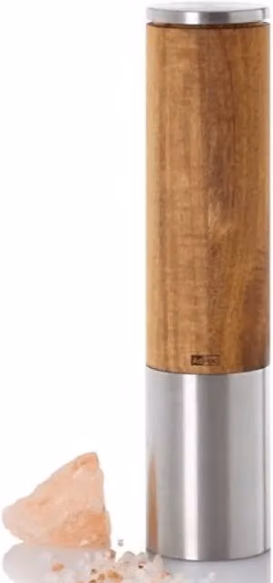 AdHoc eMill.5 Electric Acacia Wood Pepper and Salt Grinder in Brown and Silver – 1