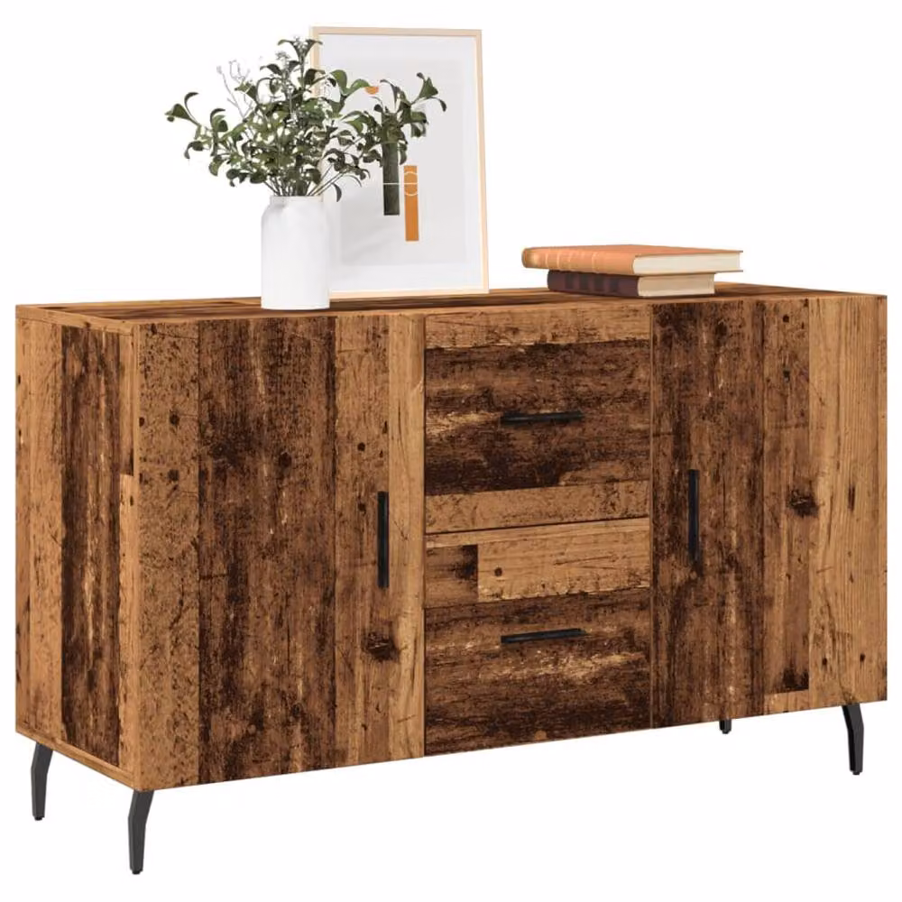 Berkfield Home Rustic Old Wood Sideboard in Brown, W/D/H: 100 x 36 x 60 cm – 2