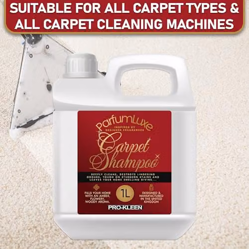 Pro-Kleen Parfum Luxe Carpet Shampoo 3 x 1L with Amber, Flowery and Woody Fragrance – 6