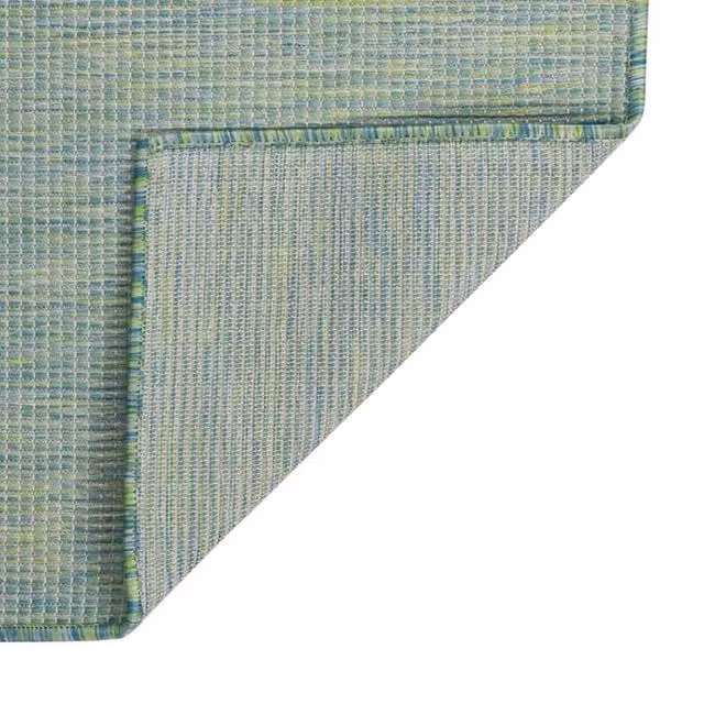 Berkfield Home Turquoise Outdoor Flatweave Rectangular Rug W: 200 cm, D: 280 cm