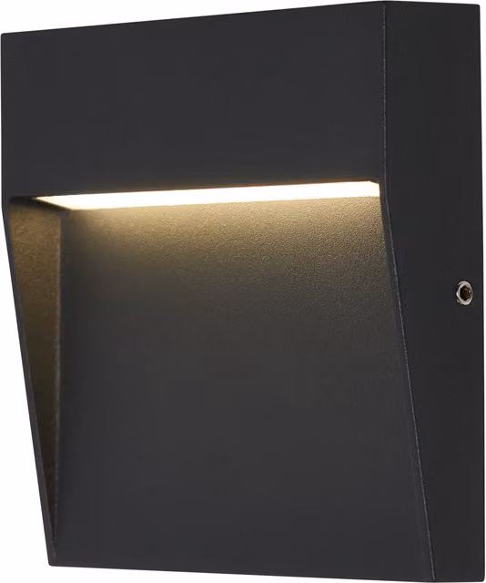 Ciar Modern Square LED Outdoor Wall Light for Garden and Steps, Anthracite