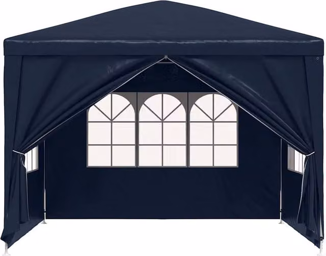 Berkfield Home Party Tent in Navy Blue, W/D/H: 3 x 3 m