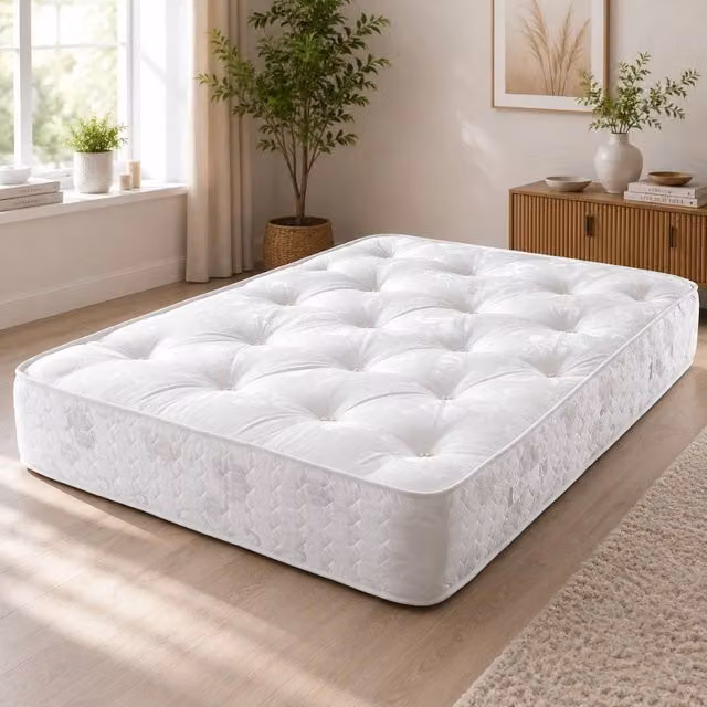 Stratus Interiors Dorchester Ultra Firm Orthopaedic Mattress in White, W/D/H: 180 x 200 x 15 cm – 1