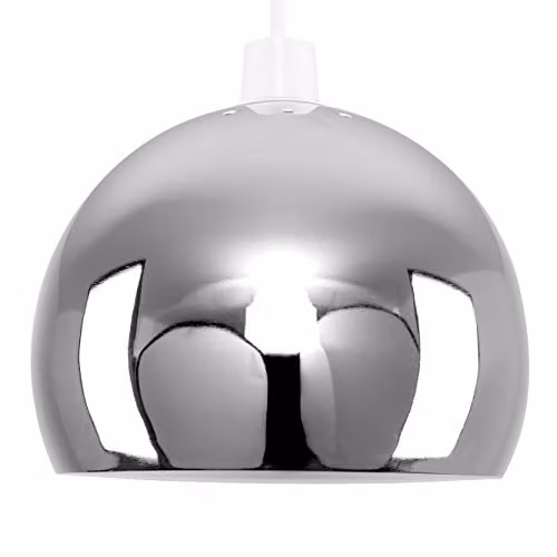 ValueLights Mini Retro Chrome Dome Ceiling Pendant Light Shade, Width: 20 cm – 1