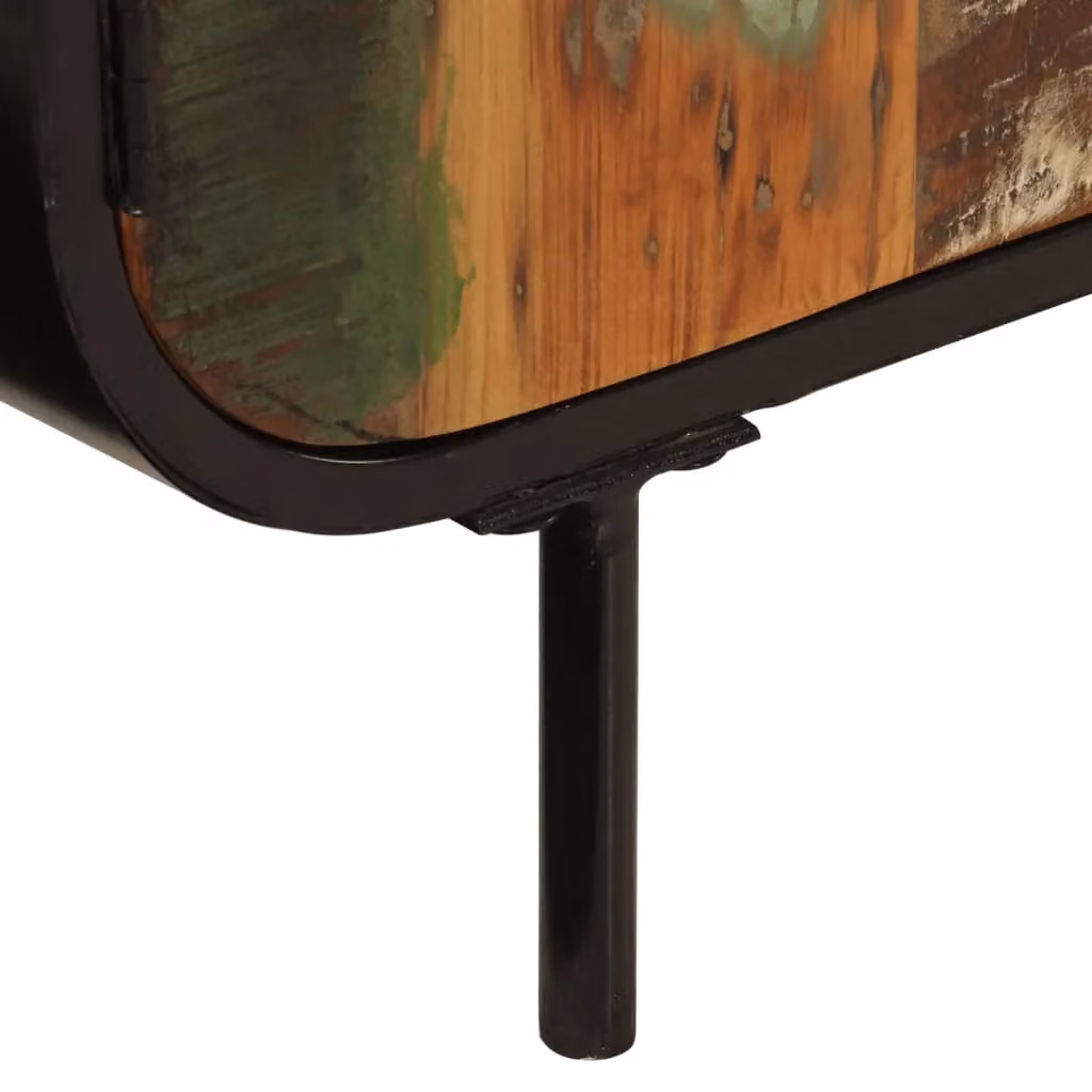 Berkfield Home Industrial Sideboard in Brown Solid Wood and Metal, W/D/H: 140 x 35 x 70 cm – 4