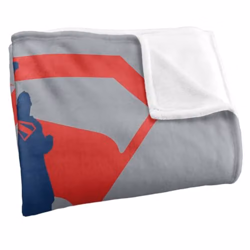 Warner Bros. Superman 2025 Logo Flight Super Soft Silky Touch Fleece Throw Blanket, Multicolour, W: 91.44 cm x D: 147 cm – 2