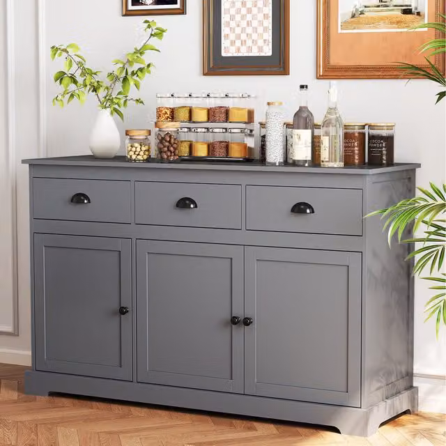 COSTWAY Modern Matt Grey Buffet Sideboard