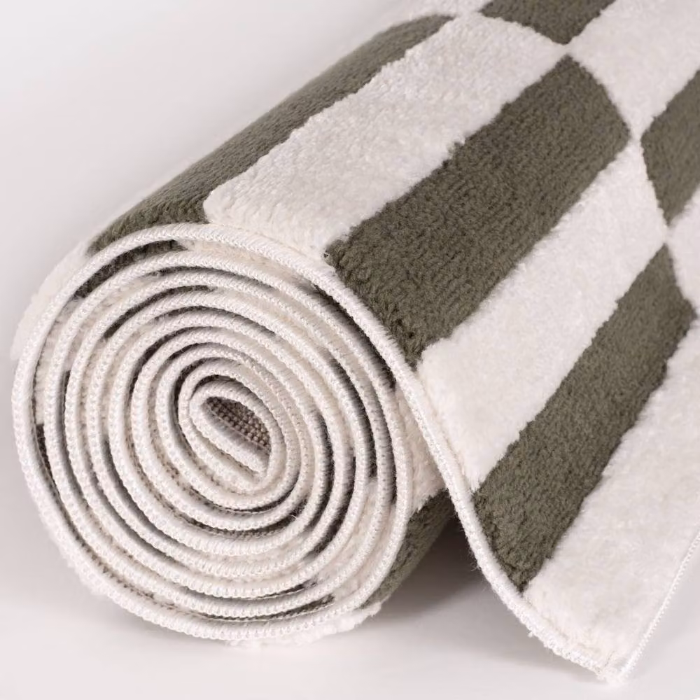 THE RUGS Loft Striped Living Room Area Rug in Green, W: 160 cm, D: 230 cm – 6