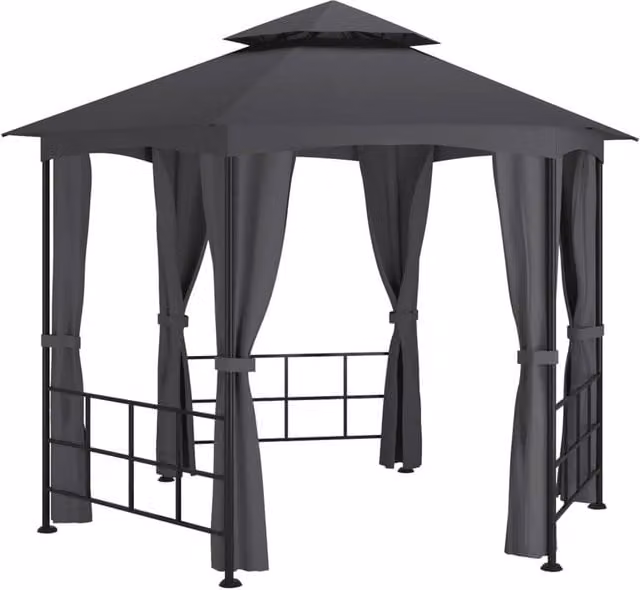 Berkfield Home Gazebo with Sidewalls, Anthracite and Black, W: 310 cm, D: 270 cm, H: 270 cm