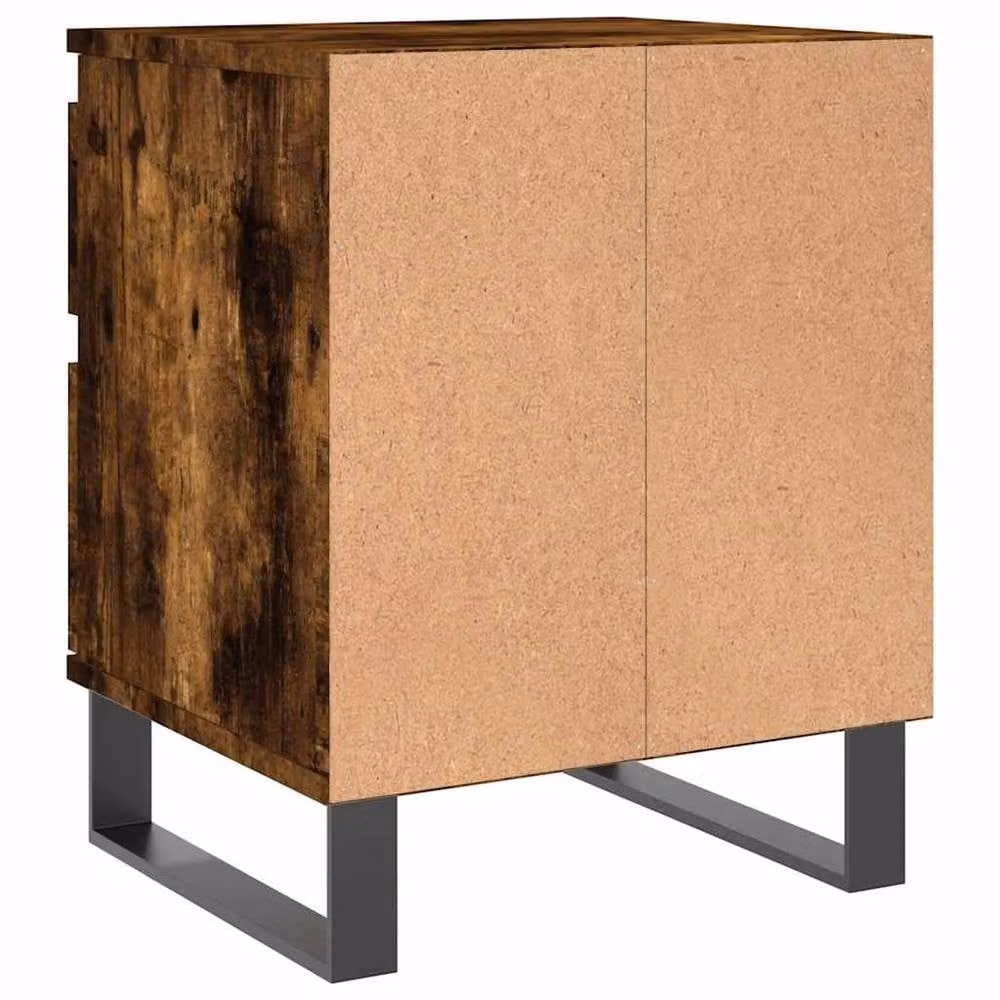 Berkfield Home Bedside Cabinet in Smoked Oak Brown, W/D/H: 40 x 35 x 50 cm – 7