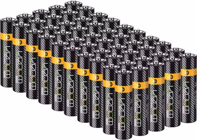 Venom 1000mAh Rechargeable AA Batteries, 50-Pack, Black