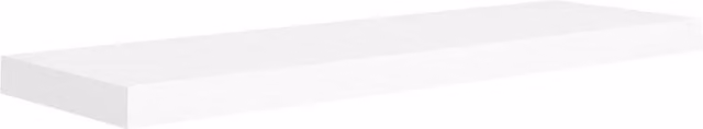 Berkfield Home Durable Floating Wall Shelves, 2 Pack, White, W: 80 cm, D: 23.5 cm, H: 3.8 cm