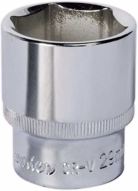Loops 29mm Forged Steel Drive Socket 1/2 inch Square Drive in Silver Chrome Vanadium