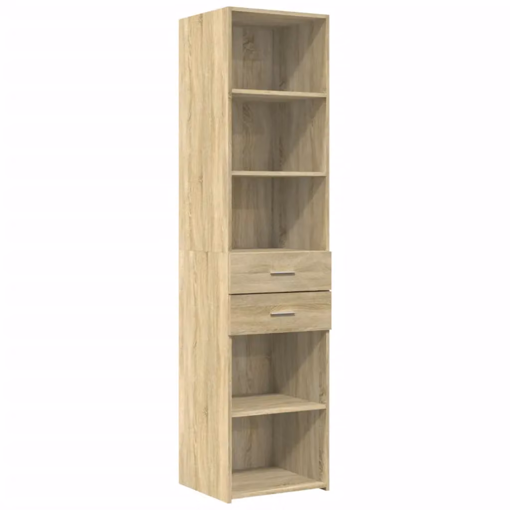 Berkfield Home Sonoma Oak Highboard in Brown, W/D/H: 45 x 42.5 x 185 cm – 2