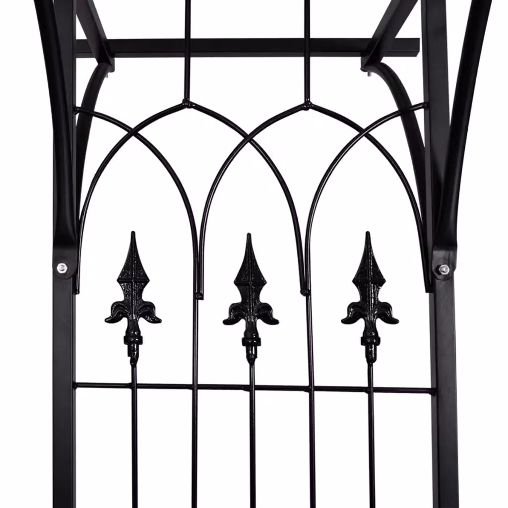 Berkfield Home Metal Garden Arch in Black, W/D/H: 200 x 52 x 204 cm – 2