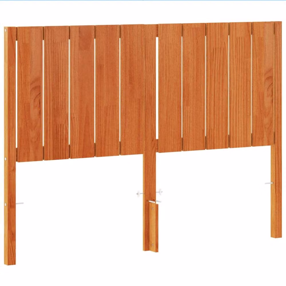Berkfield Home Solid Wood Pine Headboard in Wax Brown, Width: 135 cm – 3