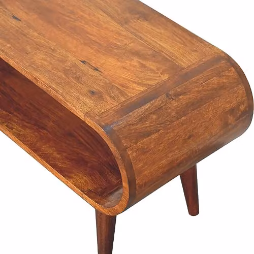Artisan Furniture Amaya Mango Wood Nordic Style Coffee Table, Brown, W/D/H: 90 x 40 x 35 cm – 5