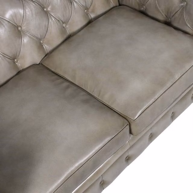 Elm Home And Garden Ashford 2 Seater Chesterfield Sofa in Grey