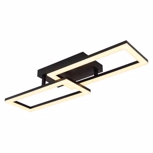 Globo Lighting Adjustable LED Ceiling Light in Black, 20 W, 1380 lm, 3000 K, W/D/H: 61.4 x 19.5 x 9 cm