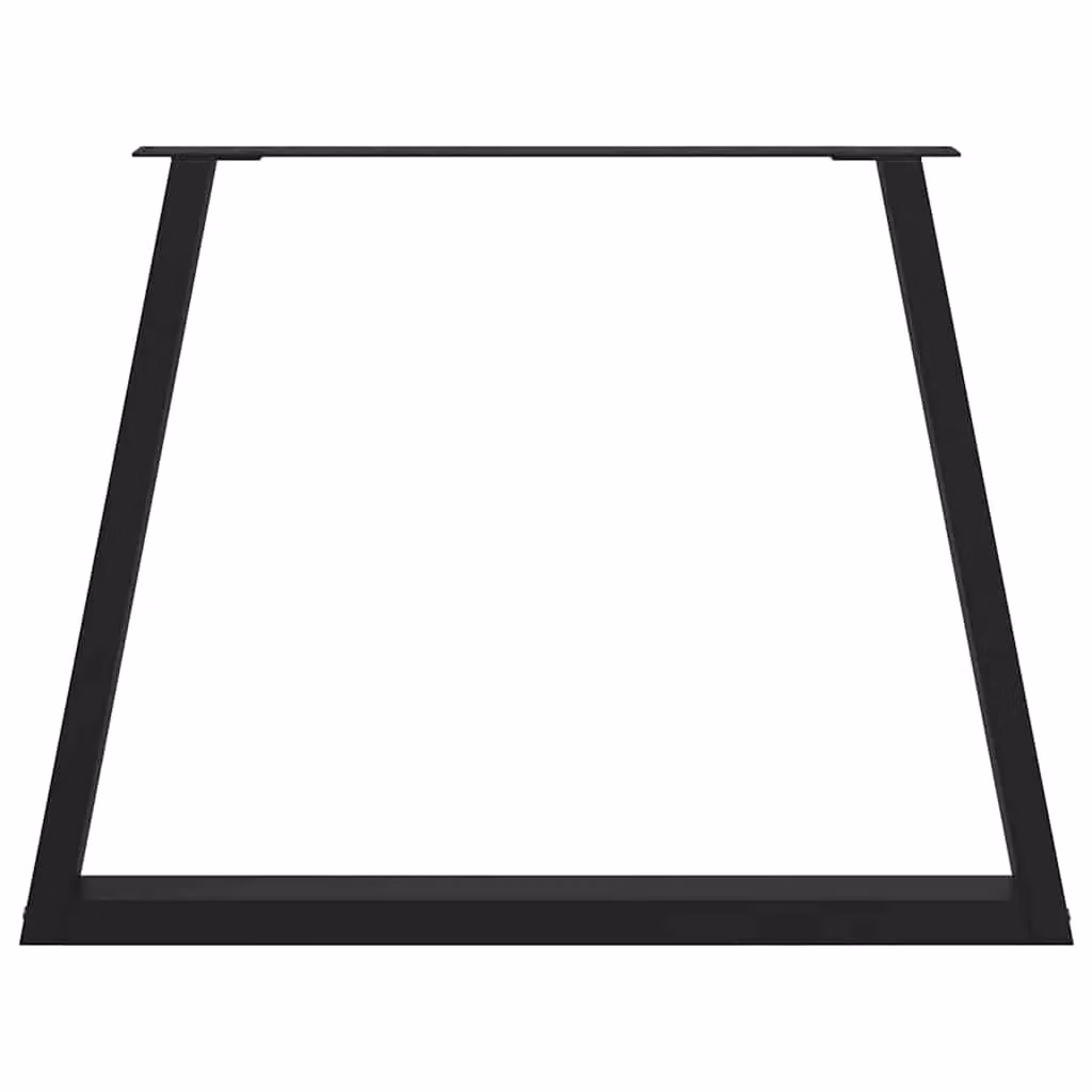Berkfield Home V-Shape Dining Table Legs, 2 Piece Set, Black Matt Steel, H: 72 cm – 4